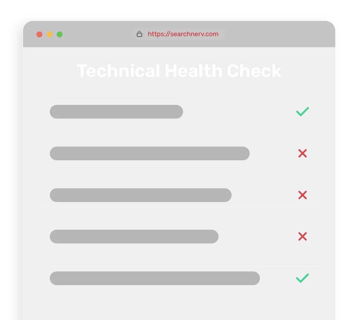 Technical SEO Health Check Example @ SearchNerve