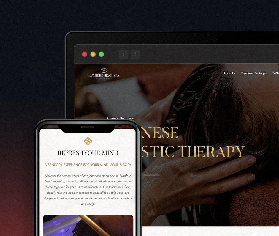 Lumiere Head Spa Website Design Project @SearchNerve